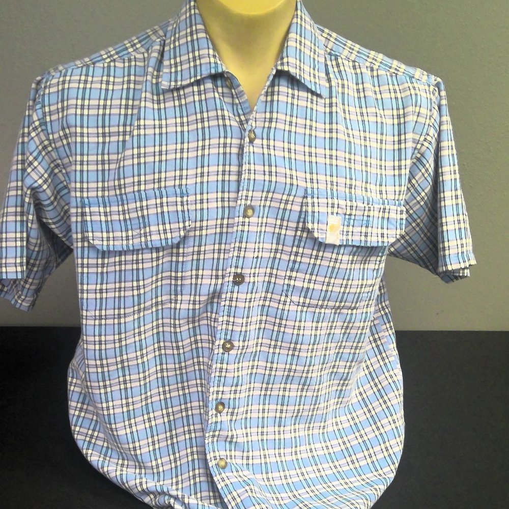 Colo Wear Button Up Shirt Short Sleeve Plaid Men's XL